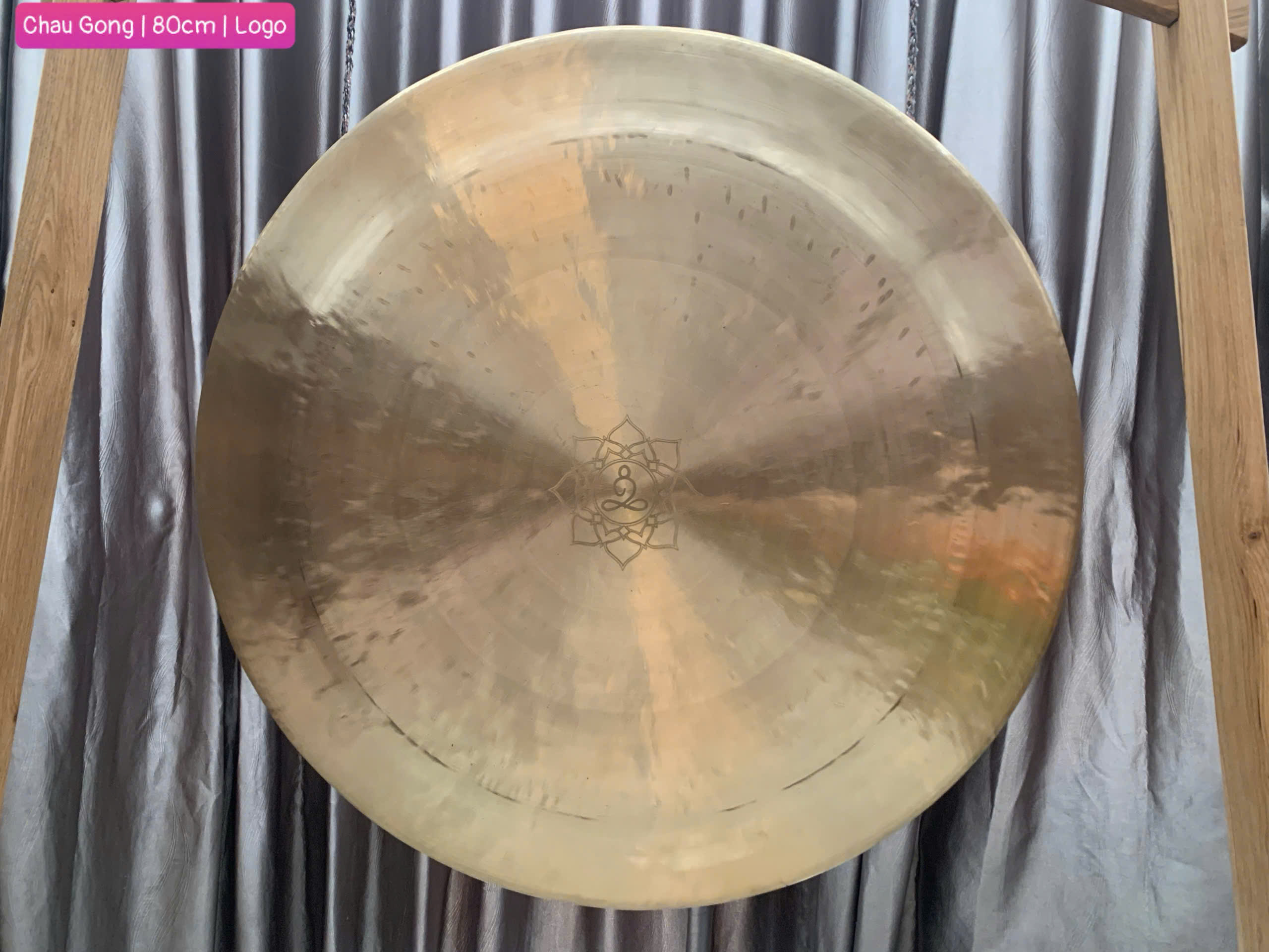 Chau Gong Therapy Set 80cm – Full Setup for Sound Healing (Plain Gong Logo)
