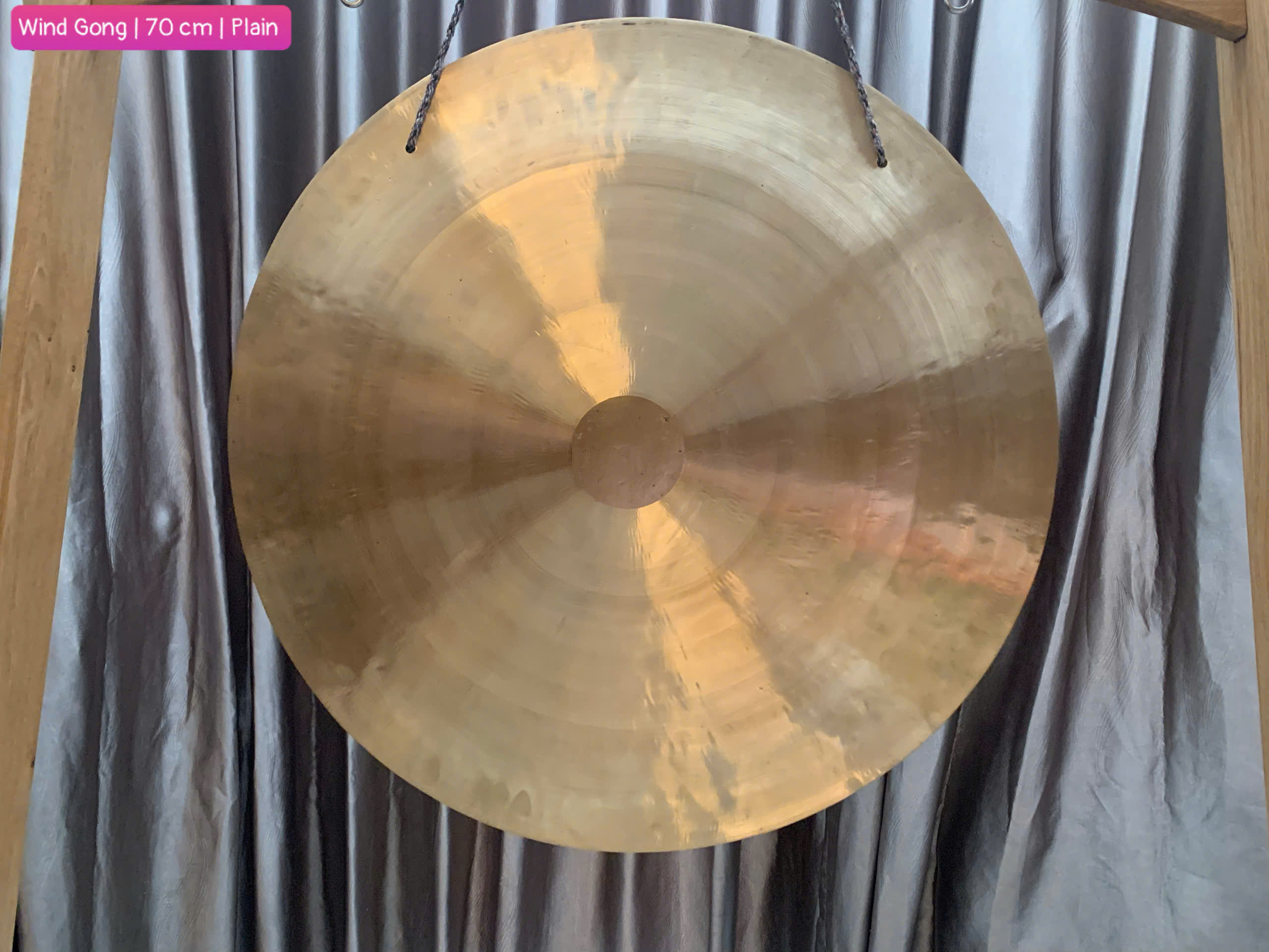 Wind Gong Set 70cm – Full Setup for Sound Healing (Plain Gong)